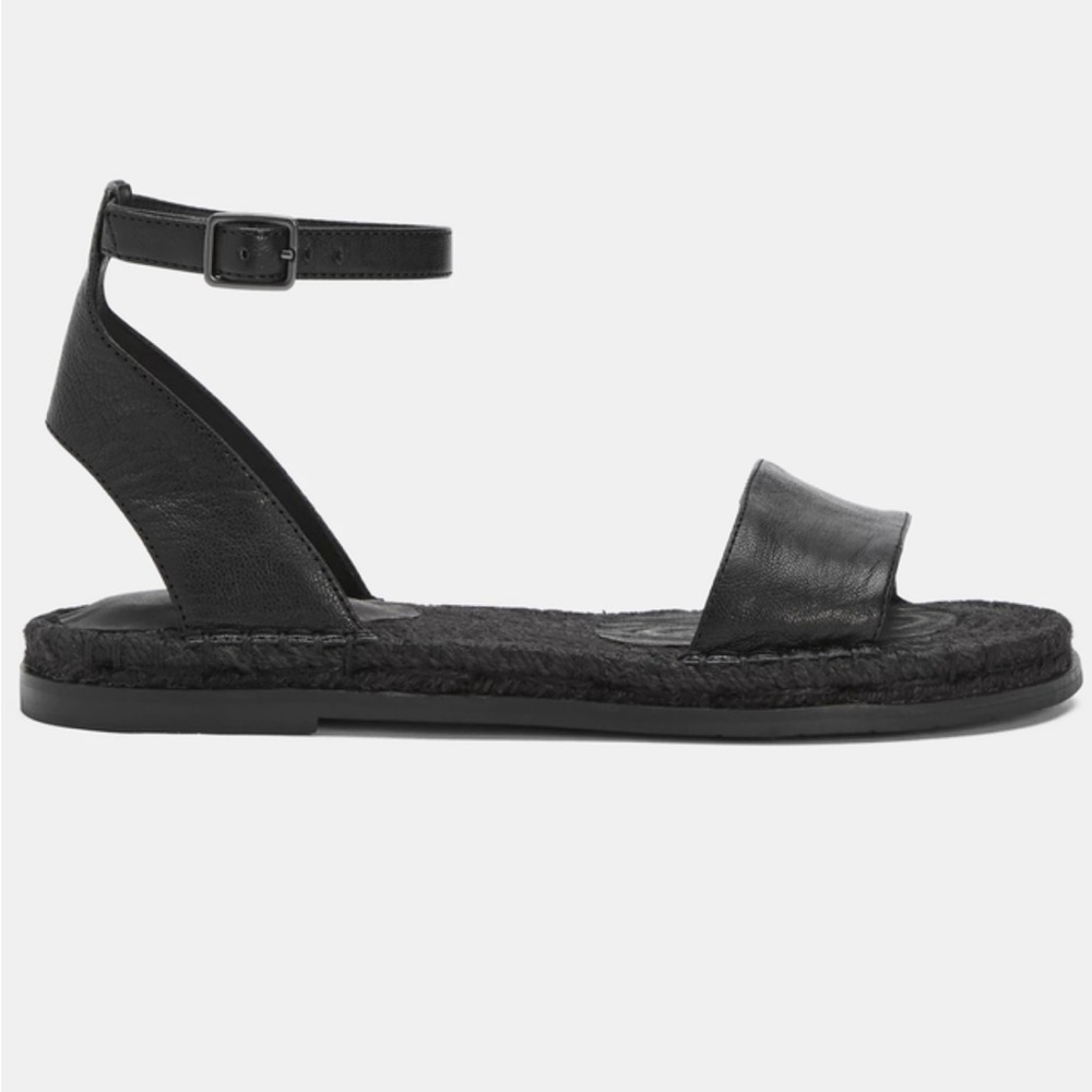 Eileen Fisher Espadrille Sandal - Tumbled Nubuck - Black
